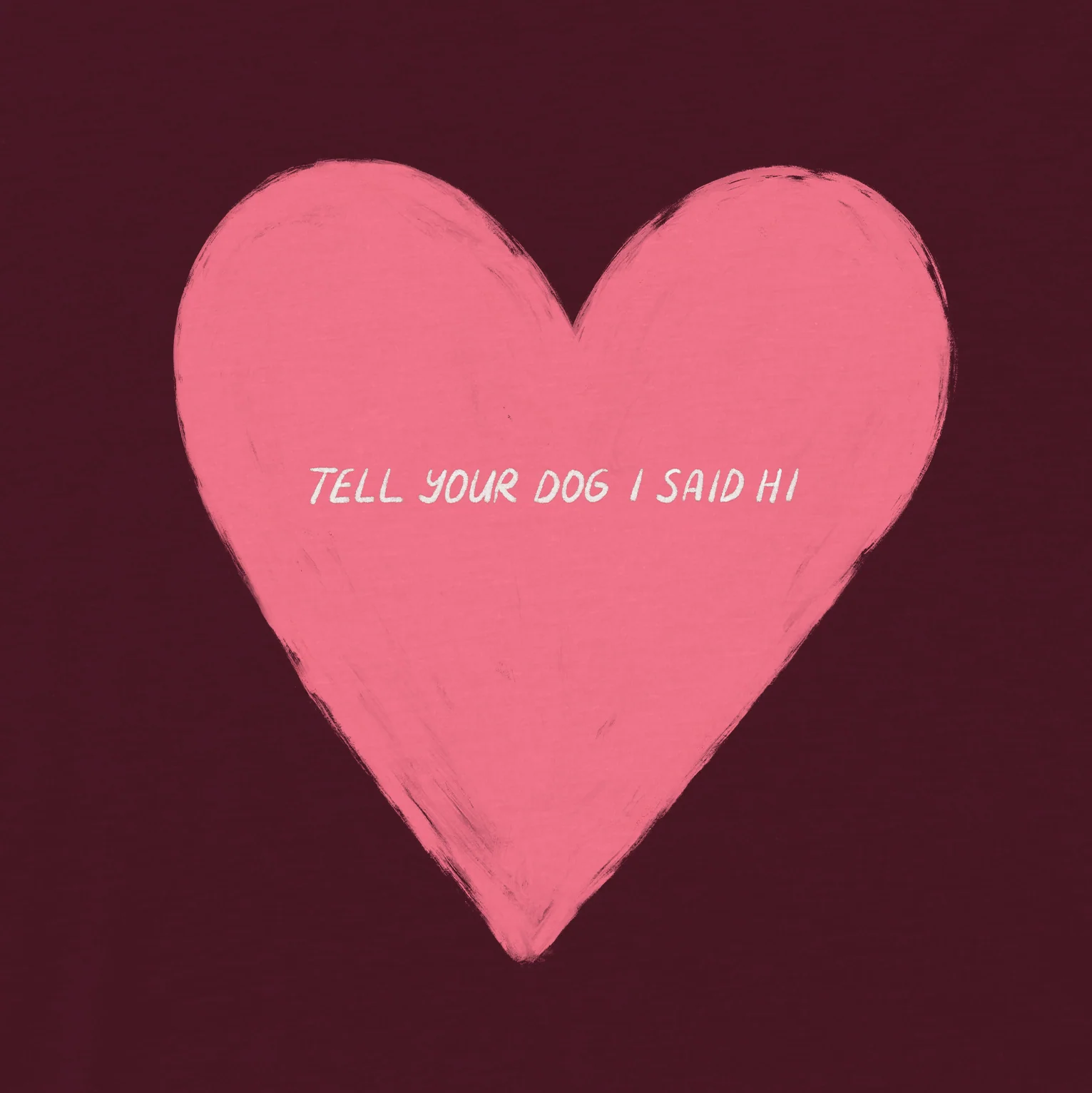 Big Heart Zip Hoodie - Maroon - Image 2