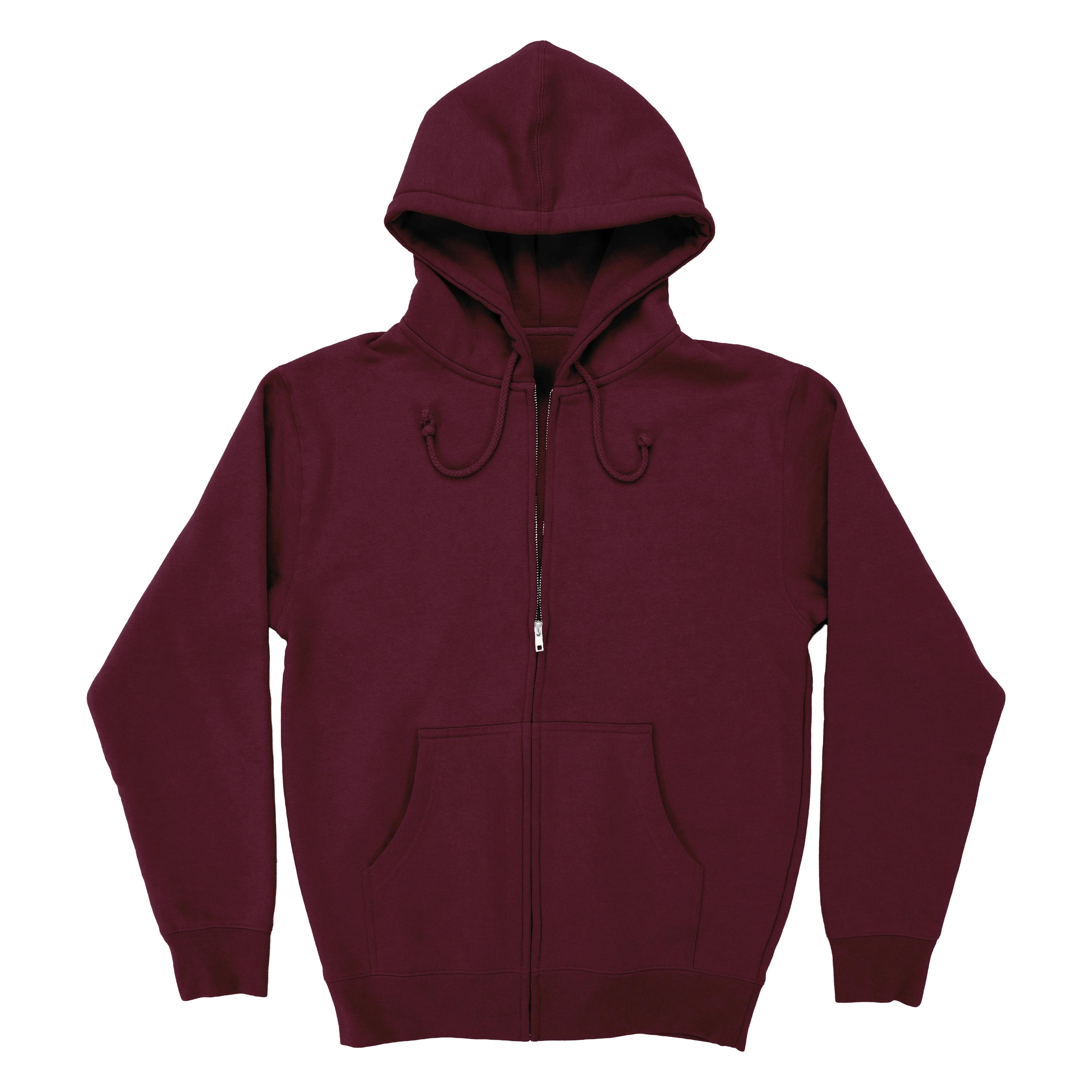 Big Heart Zip Hoodie - Maroon - Image 3
