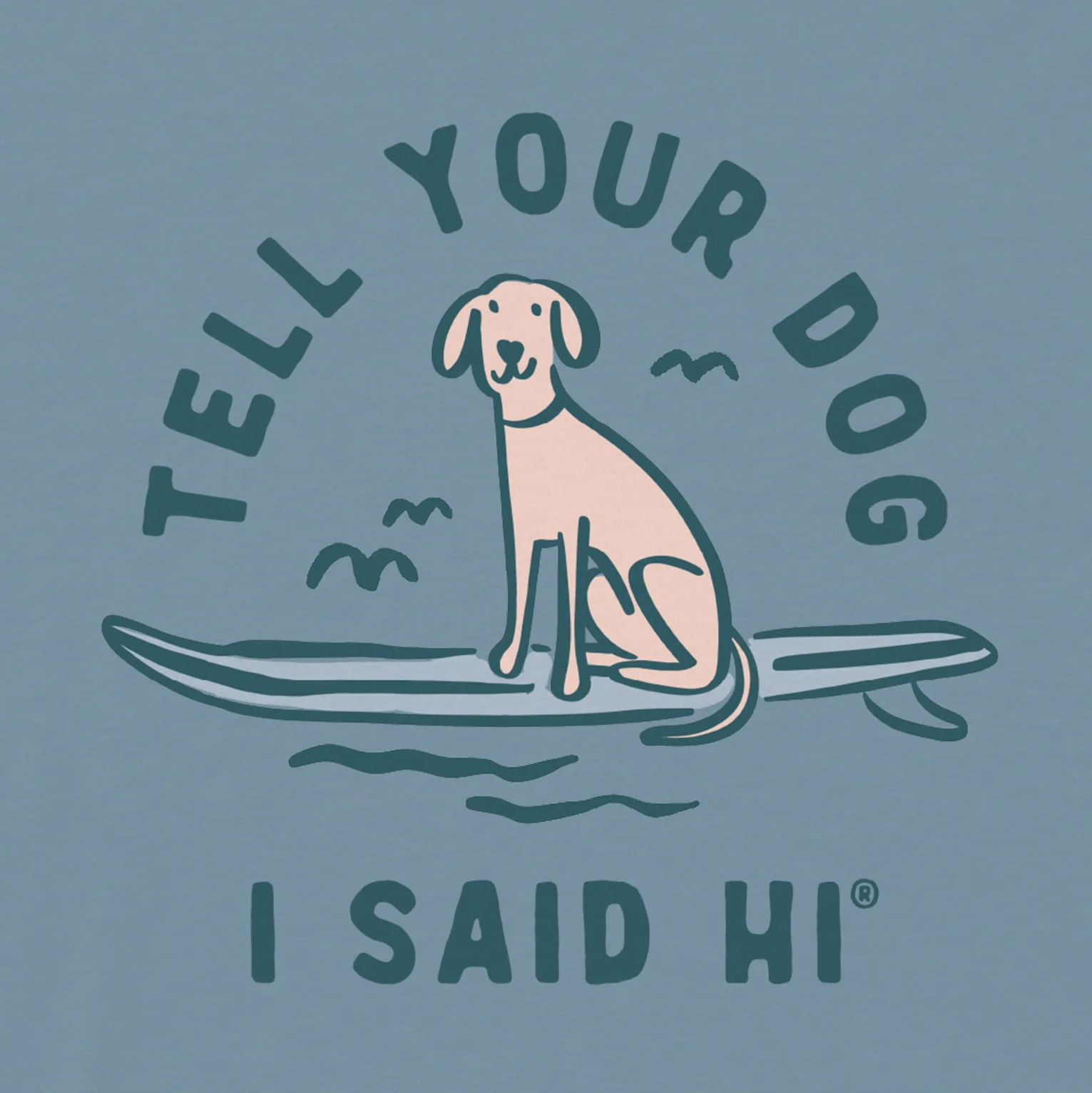 Board Dog Tee - Denim - Image 2