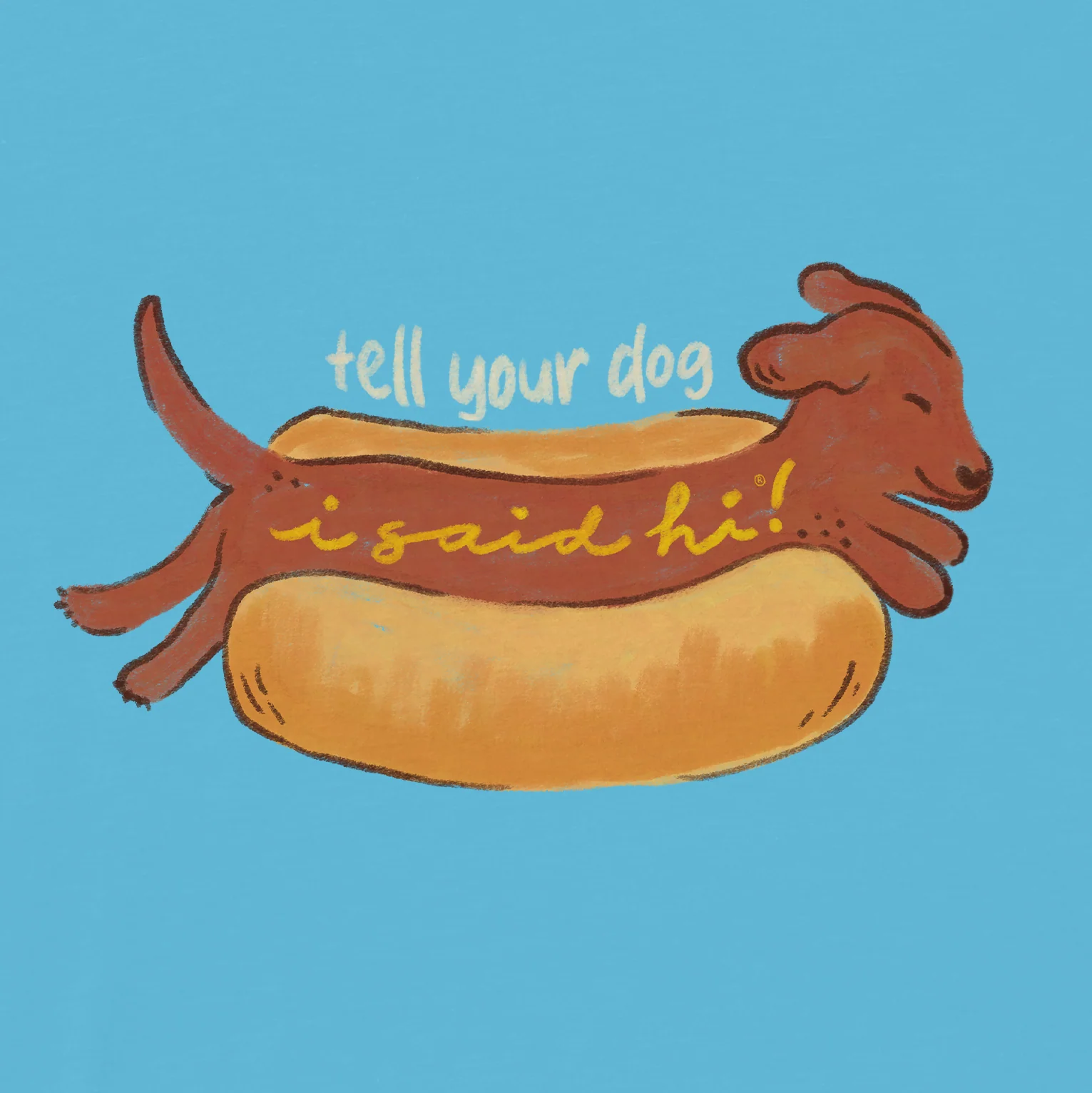 Hot Dog Tee - Light Blue - Image 2