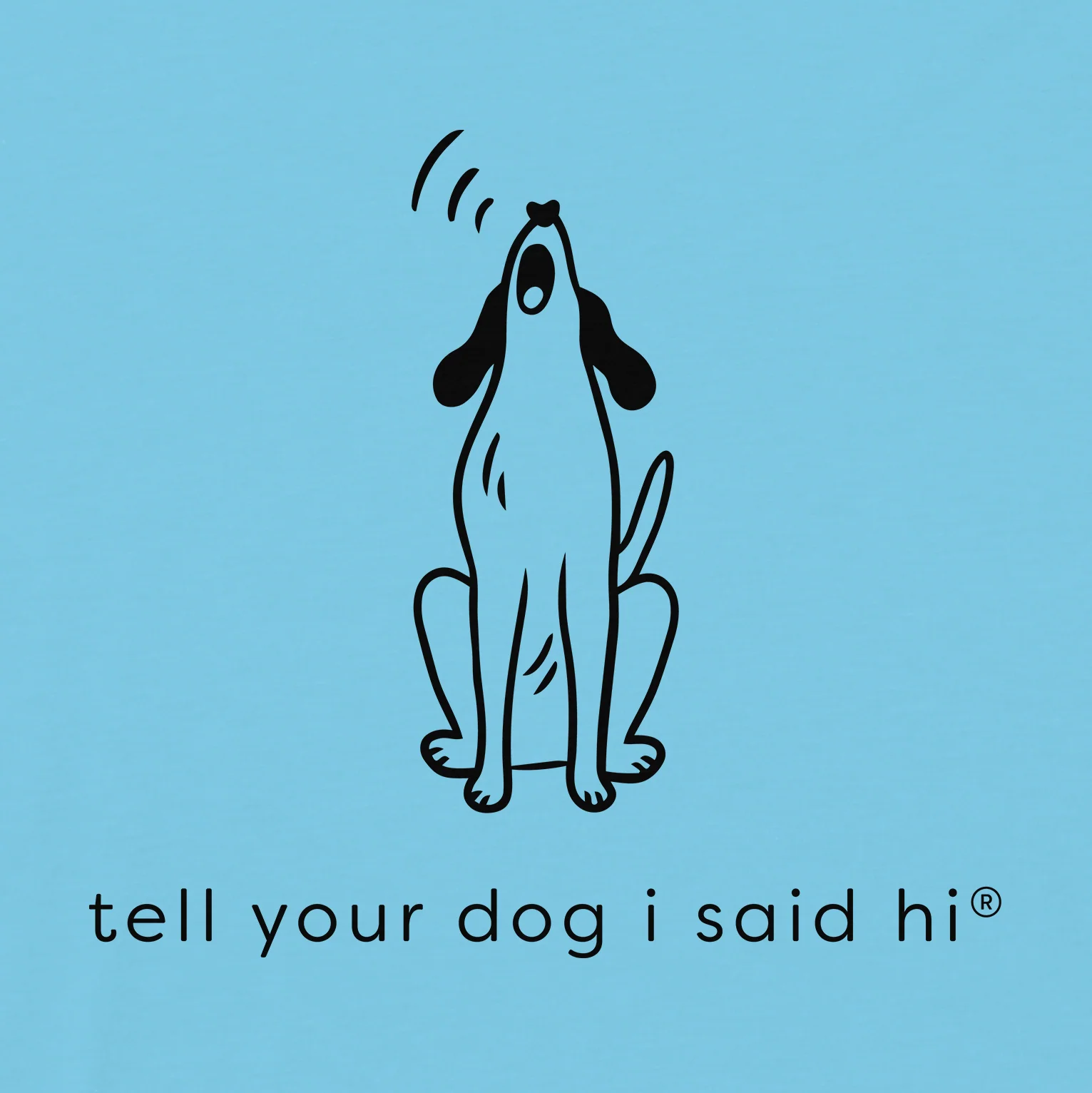 Howling Dog Tee - Light Blue - Image 2