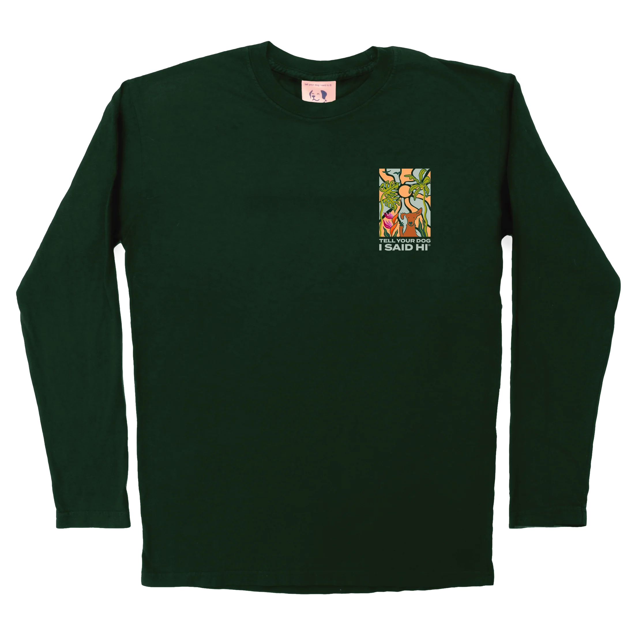 Island Time Long Sleeve Tee - Dark Green