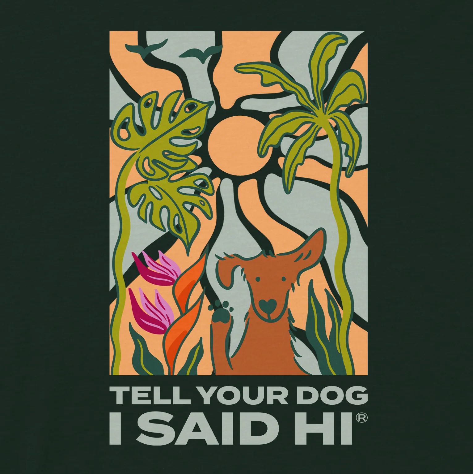 Island Time Long Sleeve Tee - Dark Green - Image 2
