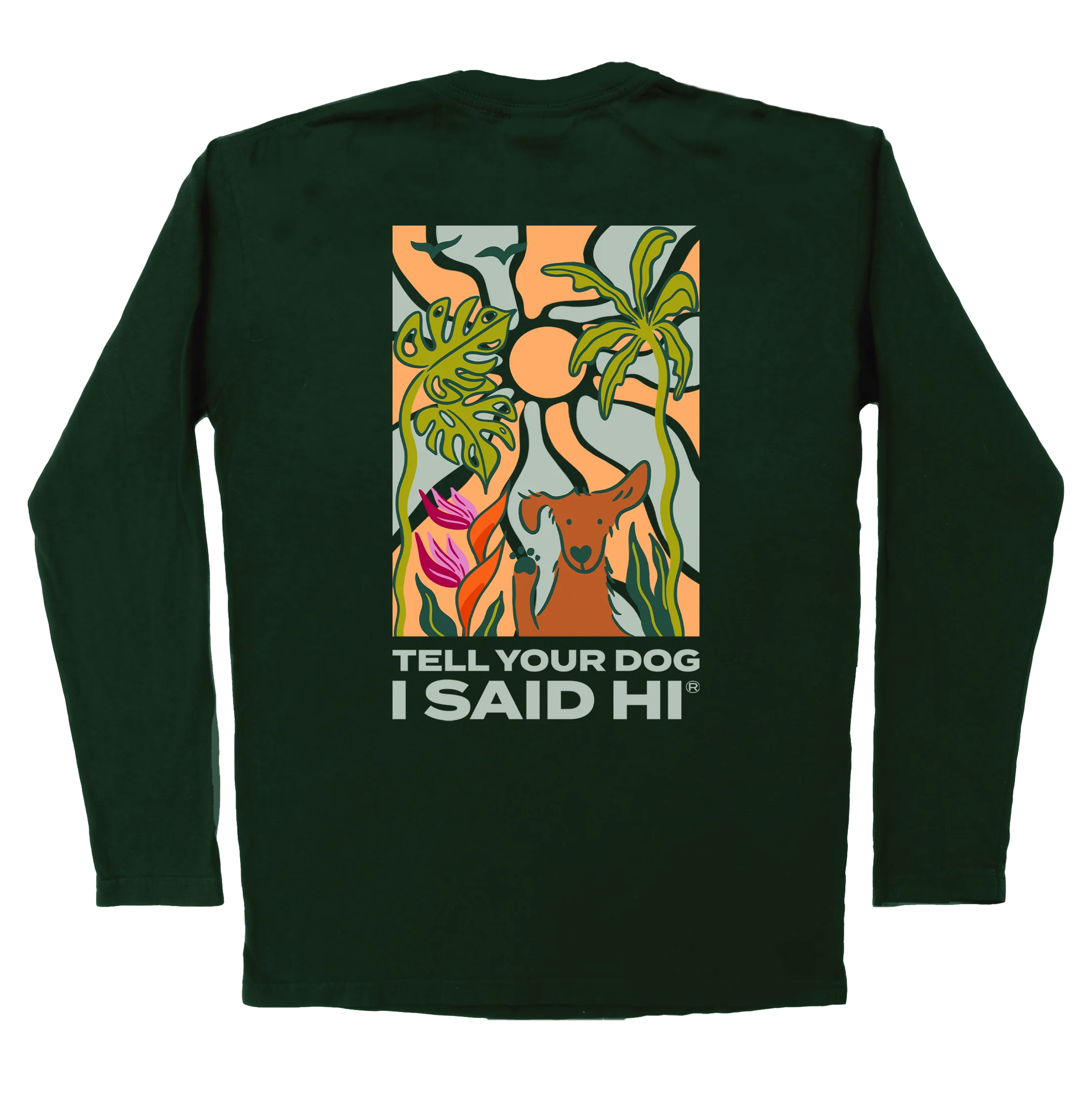 Island Time Long Sleeve Tee - Dark Green - Image 3