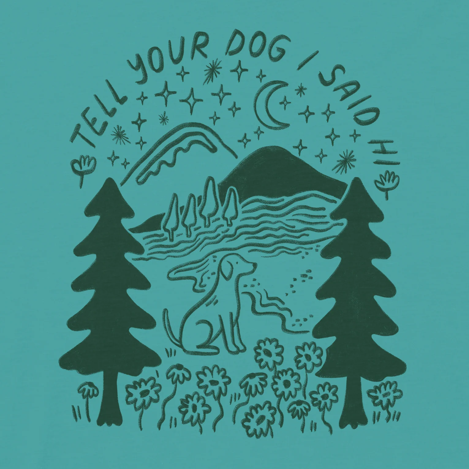 Outdoorsy Tee - Spring Teal - Image 2