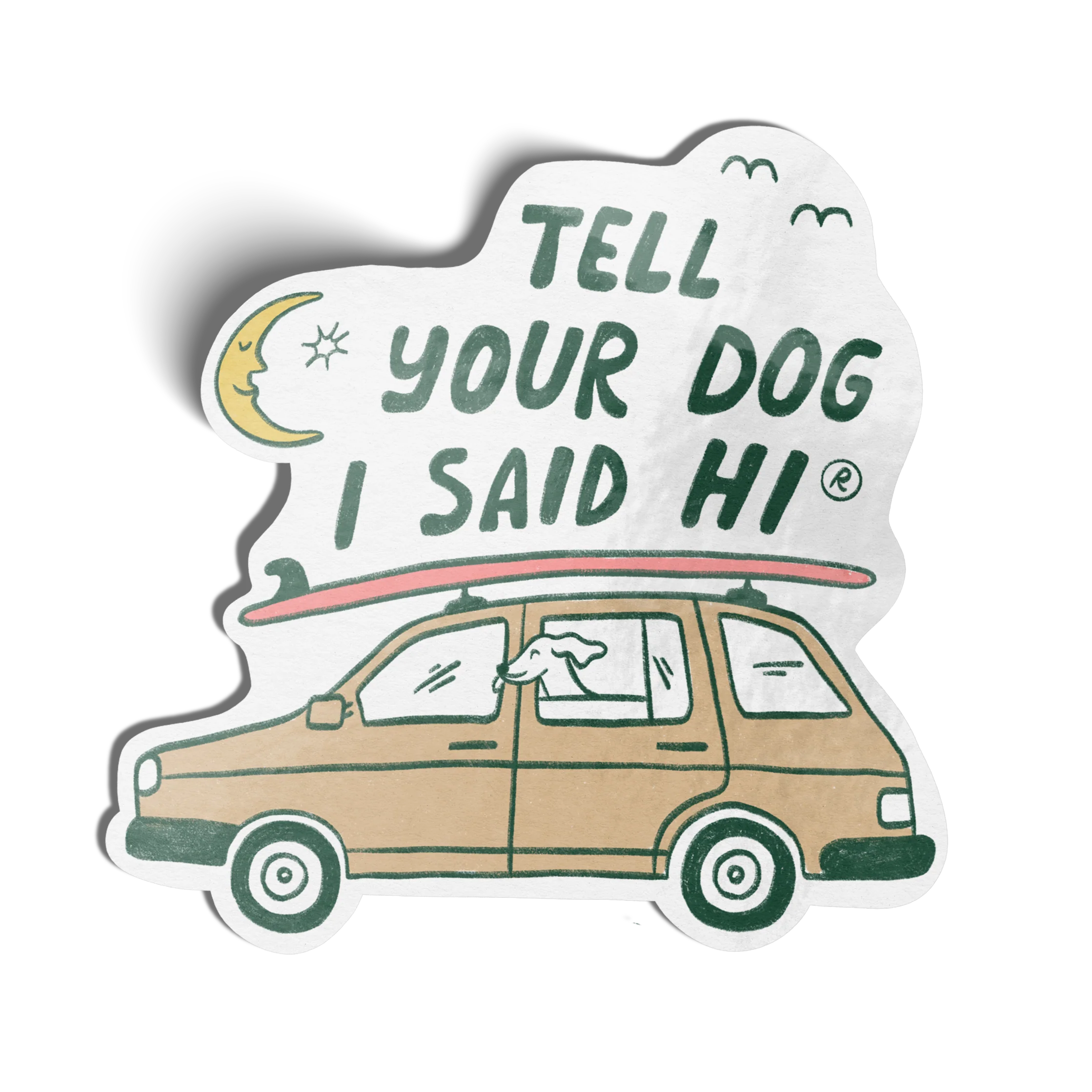 Road Trip Doodles Sticker