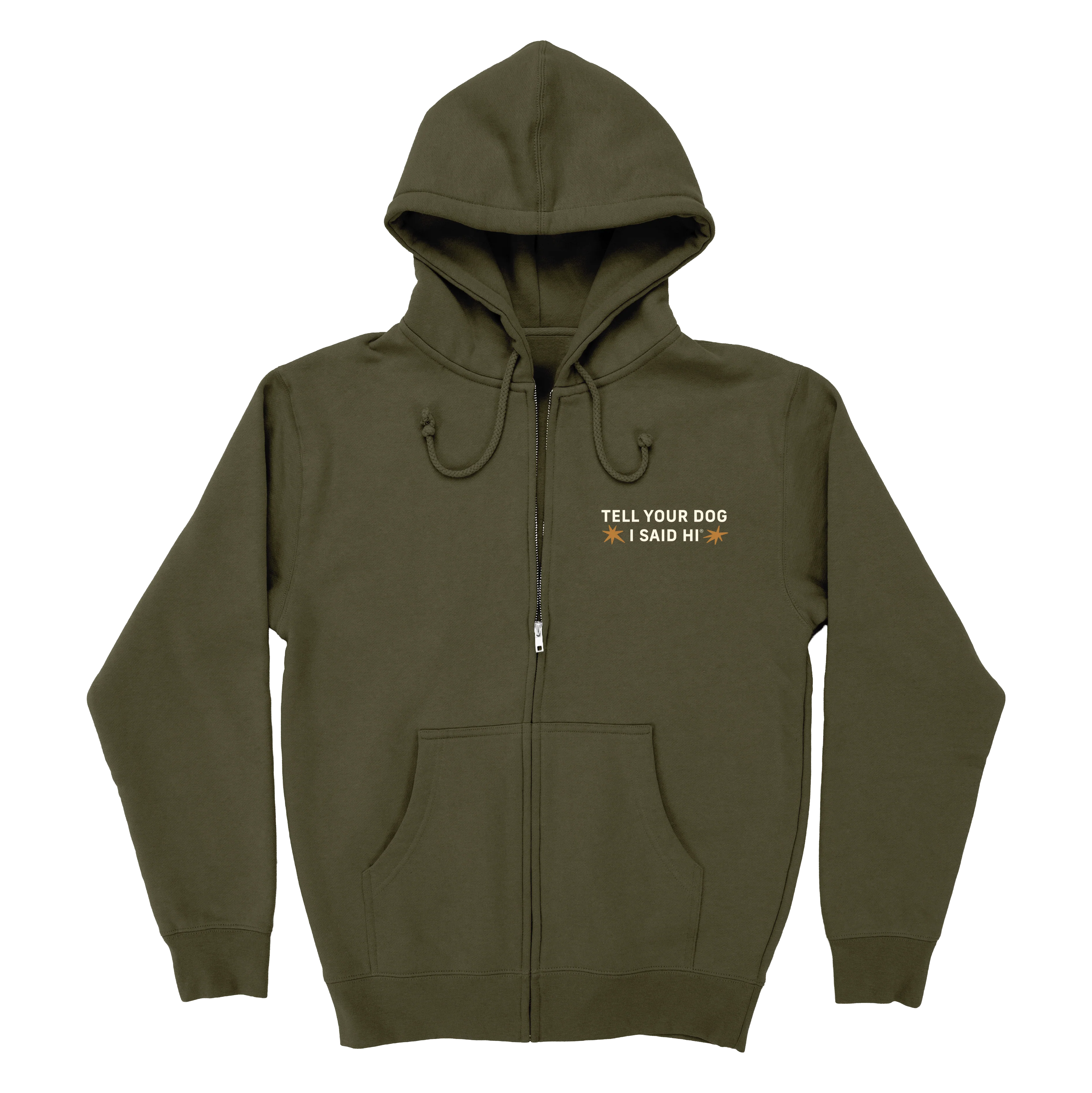 Starry Night Zip Hoodie - Army