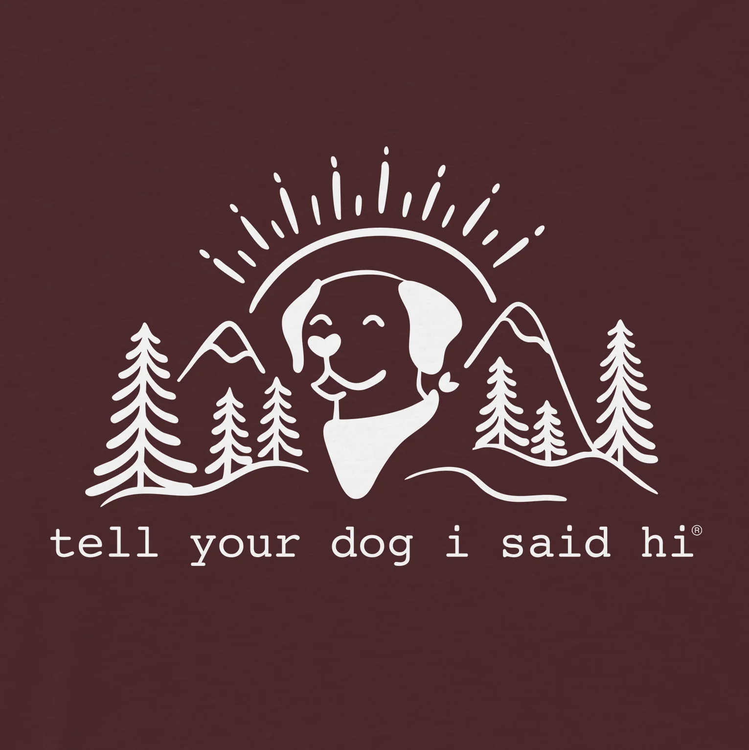 Summit Pup Long Sleeve Tee - Chocolate - Image 2