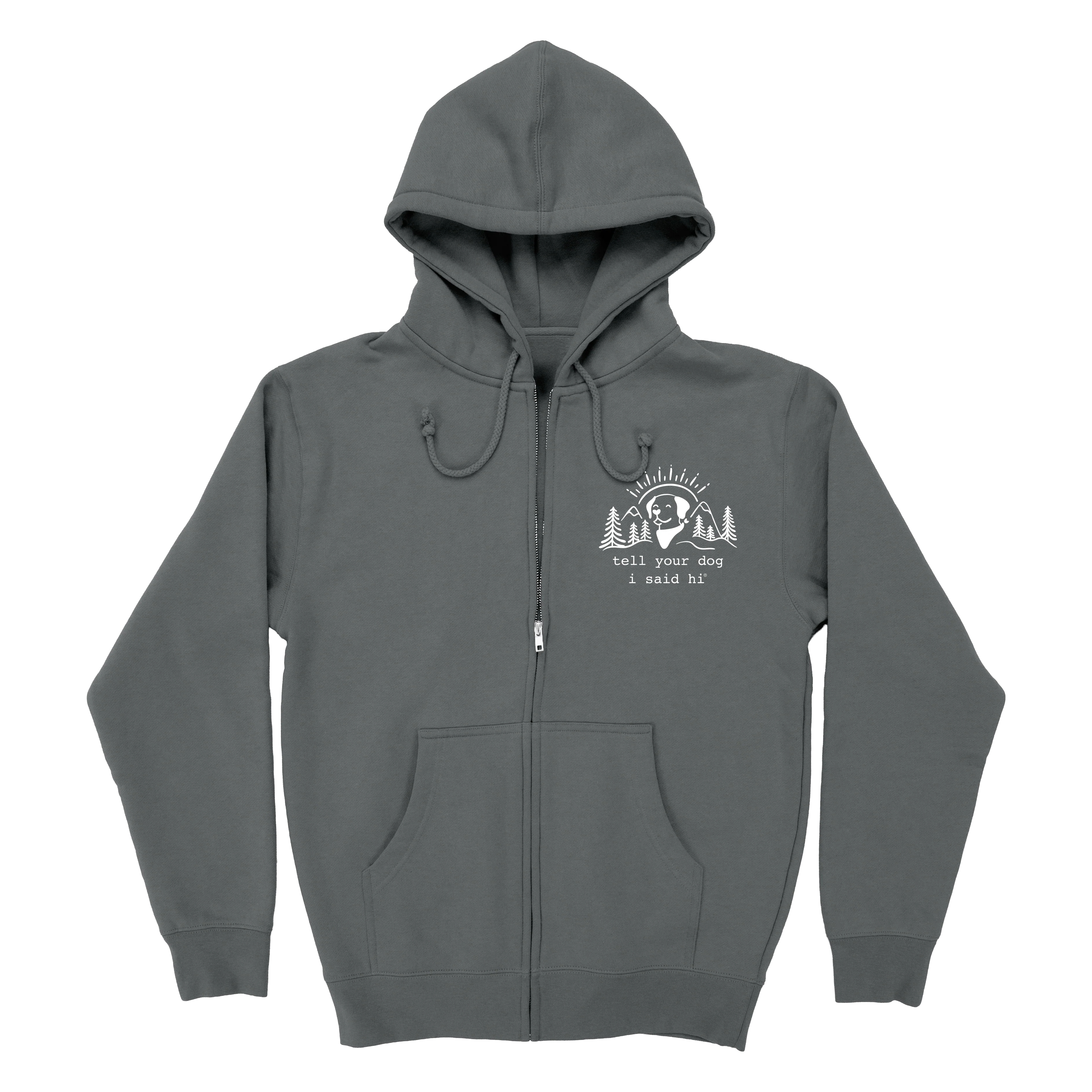 Summit Pup Zip Hoodie - Slate