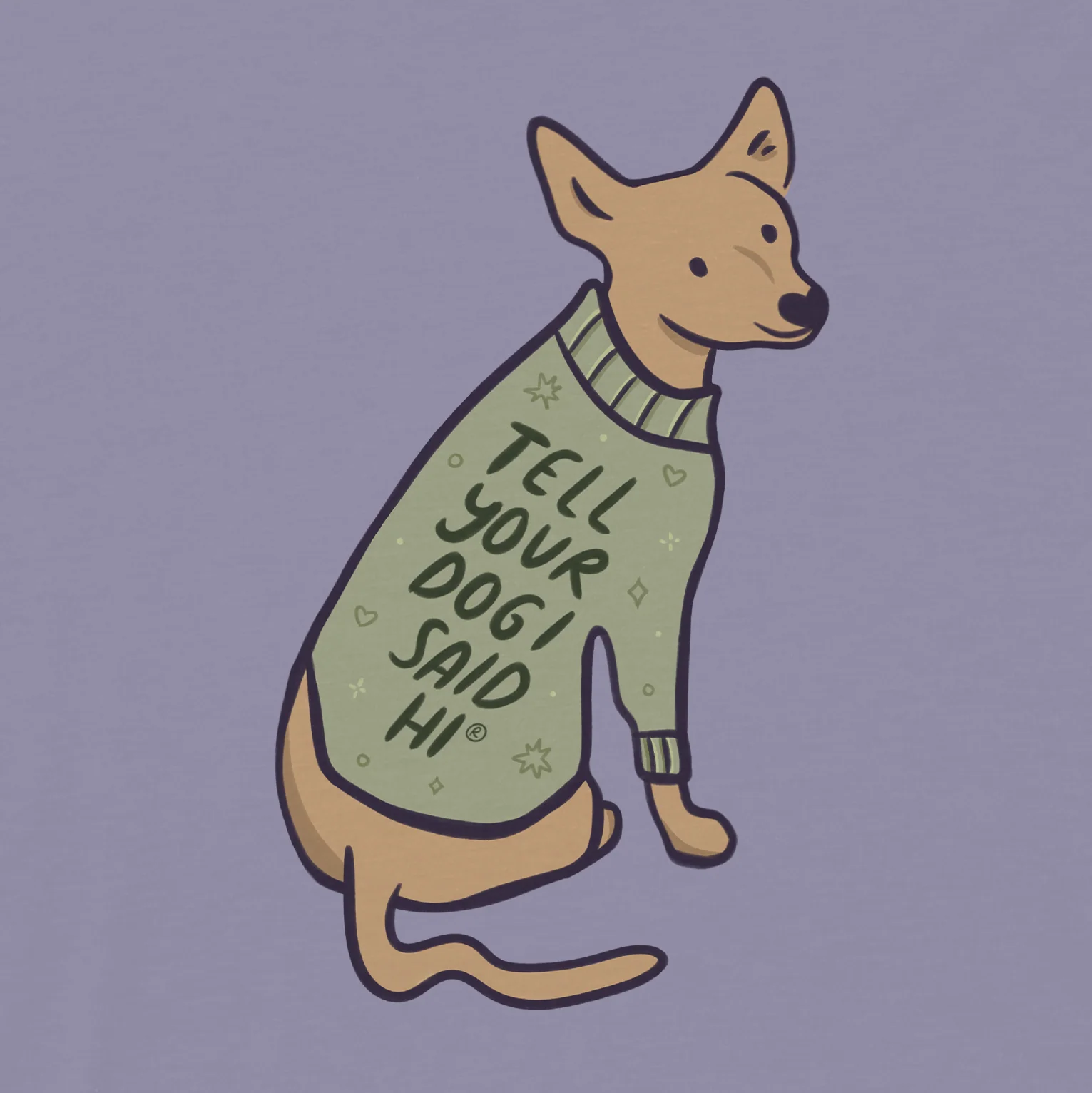 Sweater Dog Long Sleeve - Lilac - Image 2