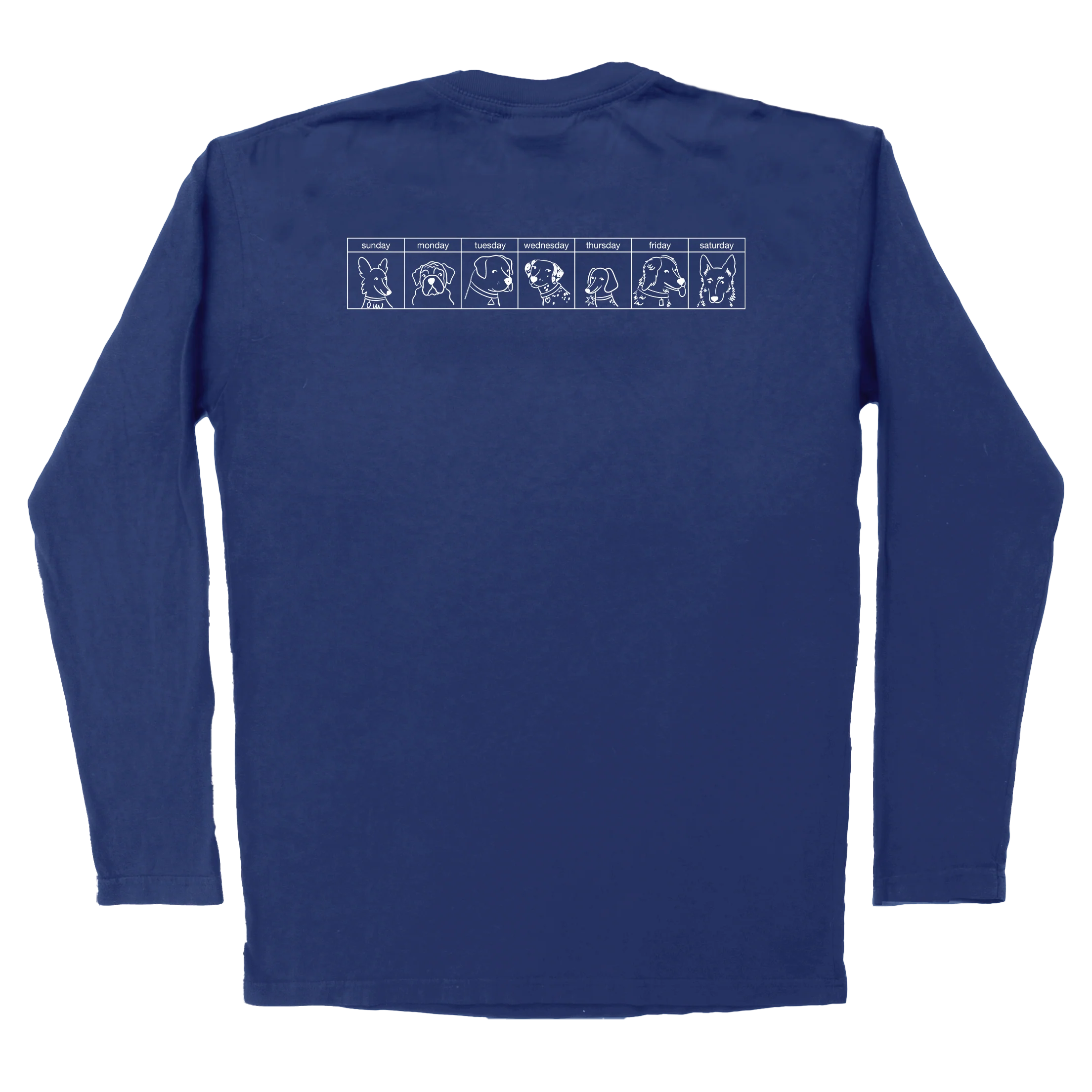The Dogs Were Good Again Long Sleeve Tee - Navy - Image 3