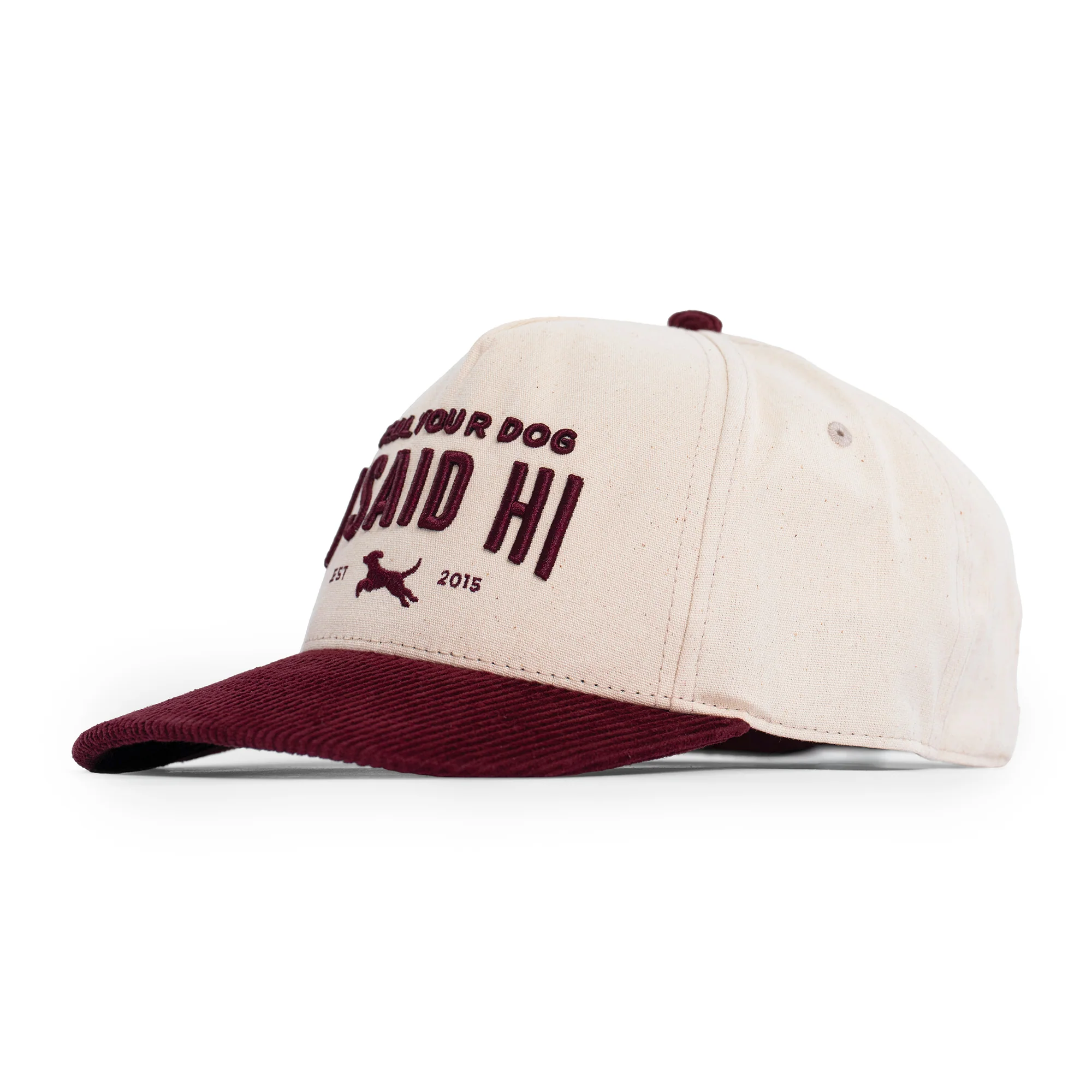TYDISH Emblem Corduroy Brim Hat - Maroon - Image 2