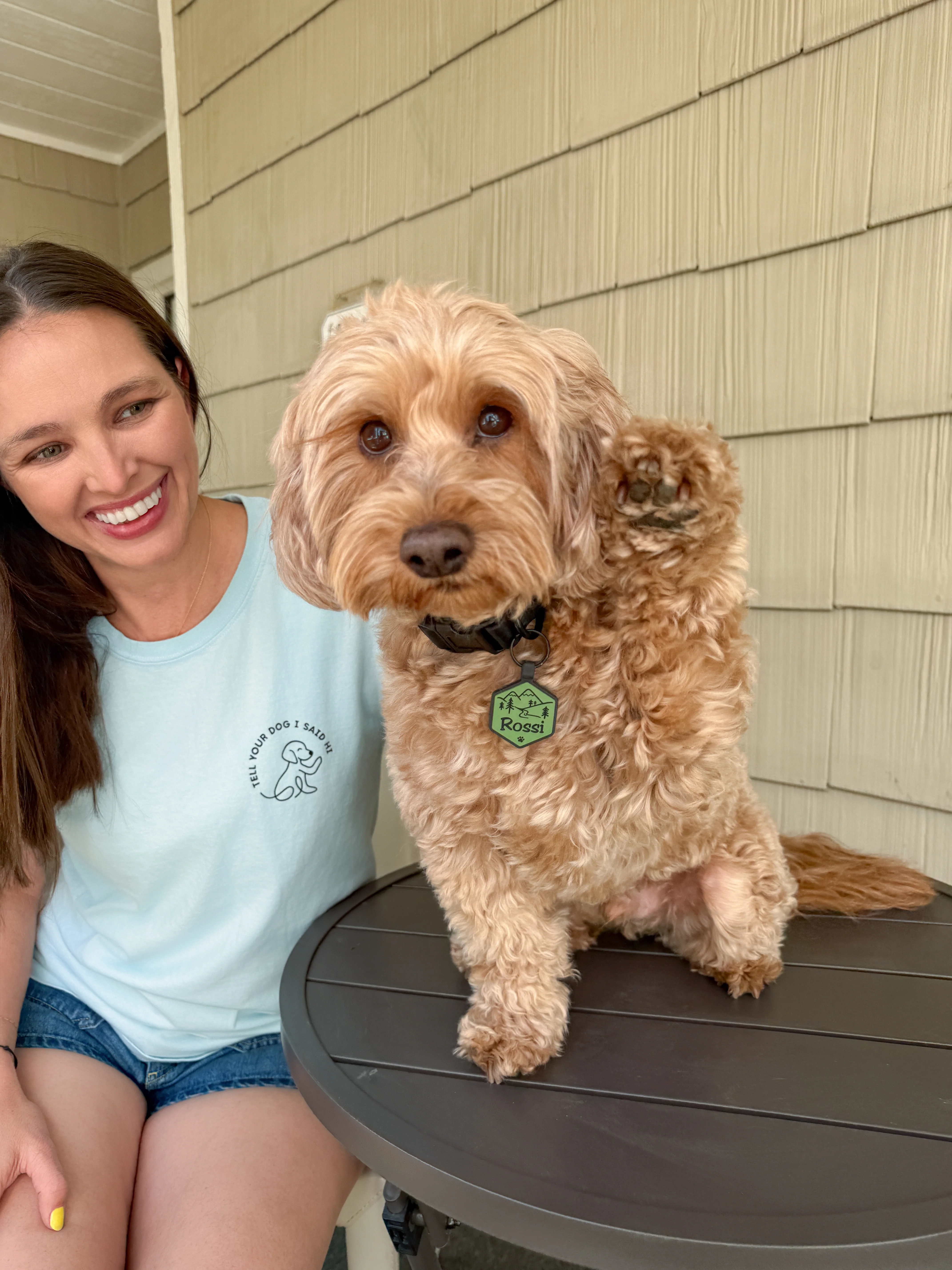 Waving Dog Badge Tee - Image 6
