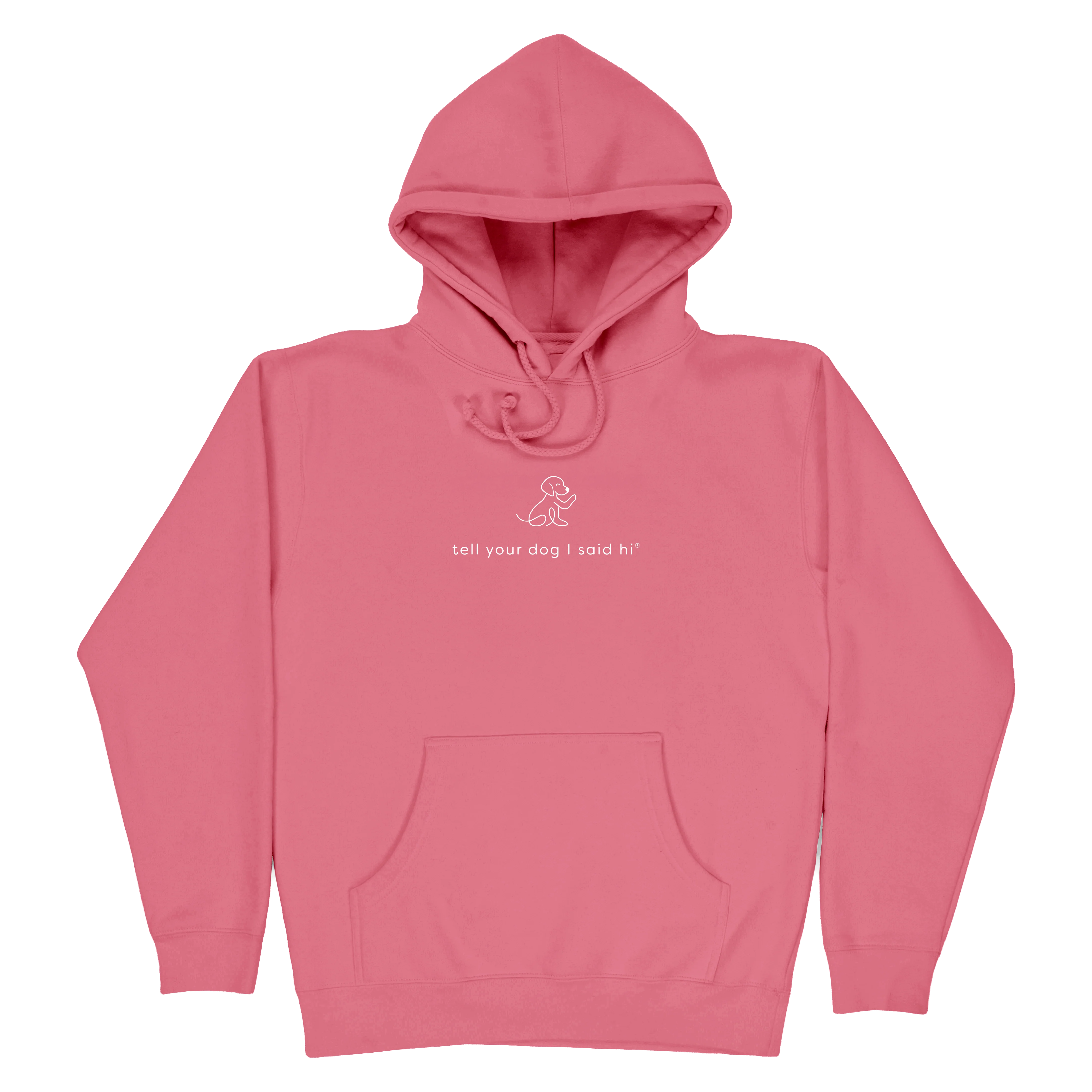 Waving Dog Hoodie - Pink